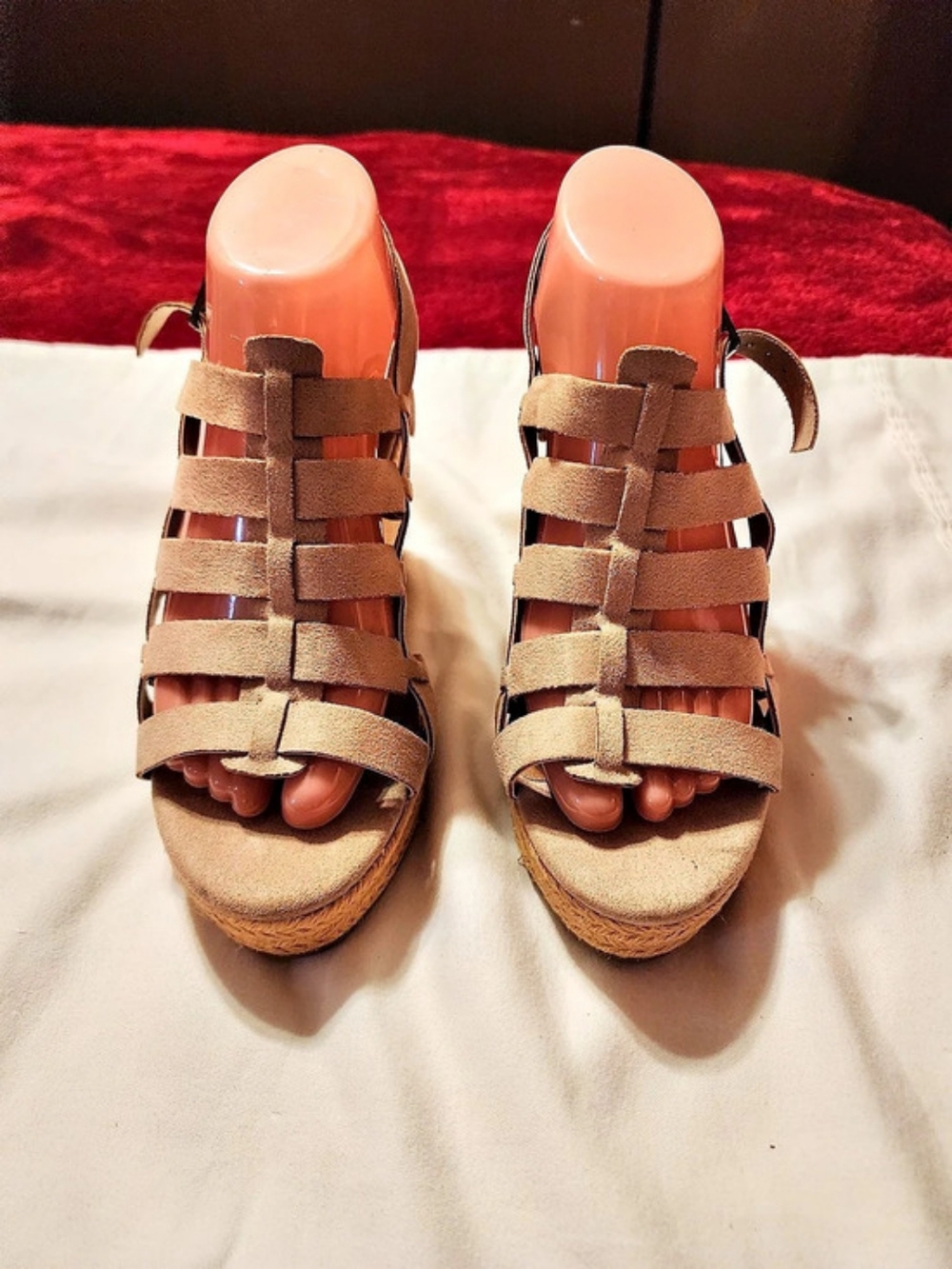 EDL presents Wedge Sandals in Brown US 8.5
